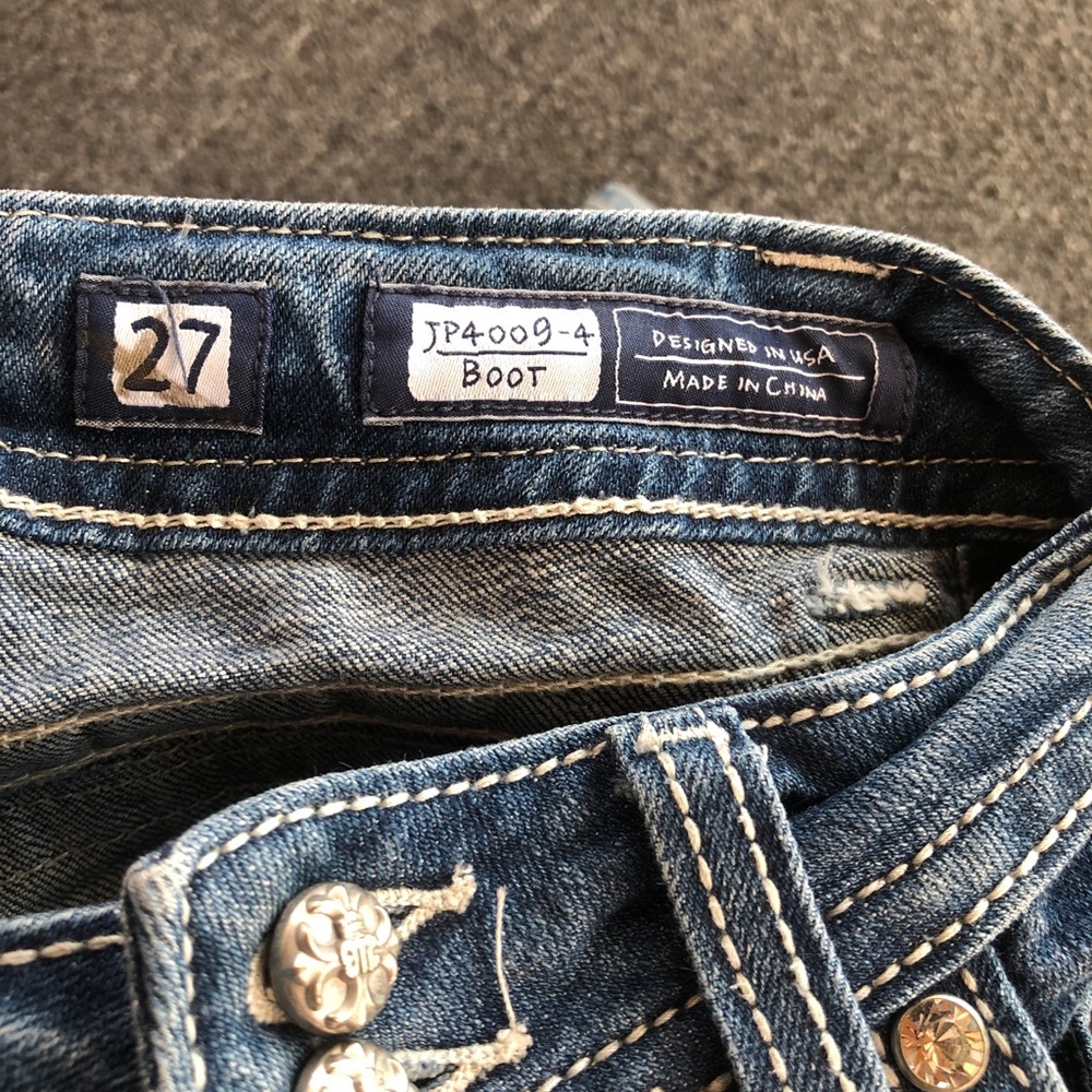 MISS ME Size 27 Bootcut *BLING* Jeans - Picture 3 of 4